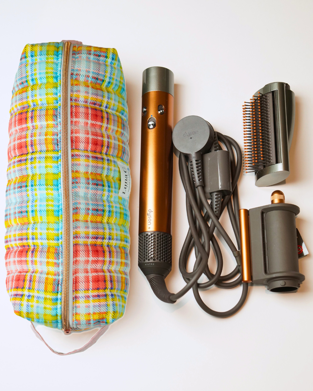 Multicolour Quilted Hair Tool Travel Bag – Fits Dyson Airwrap