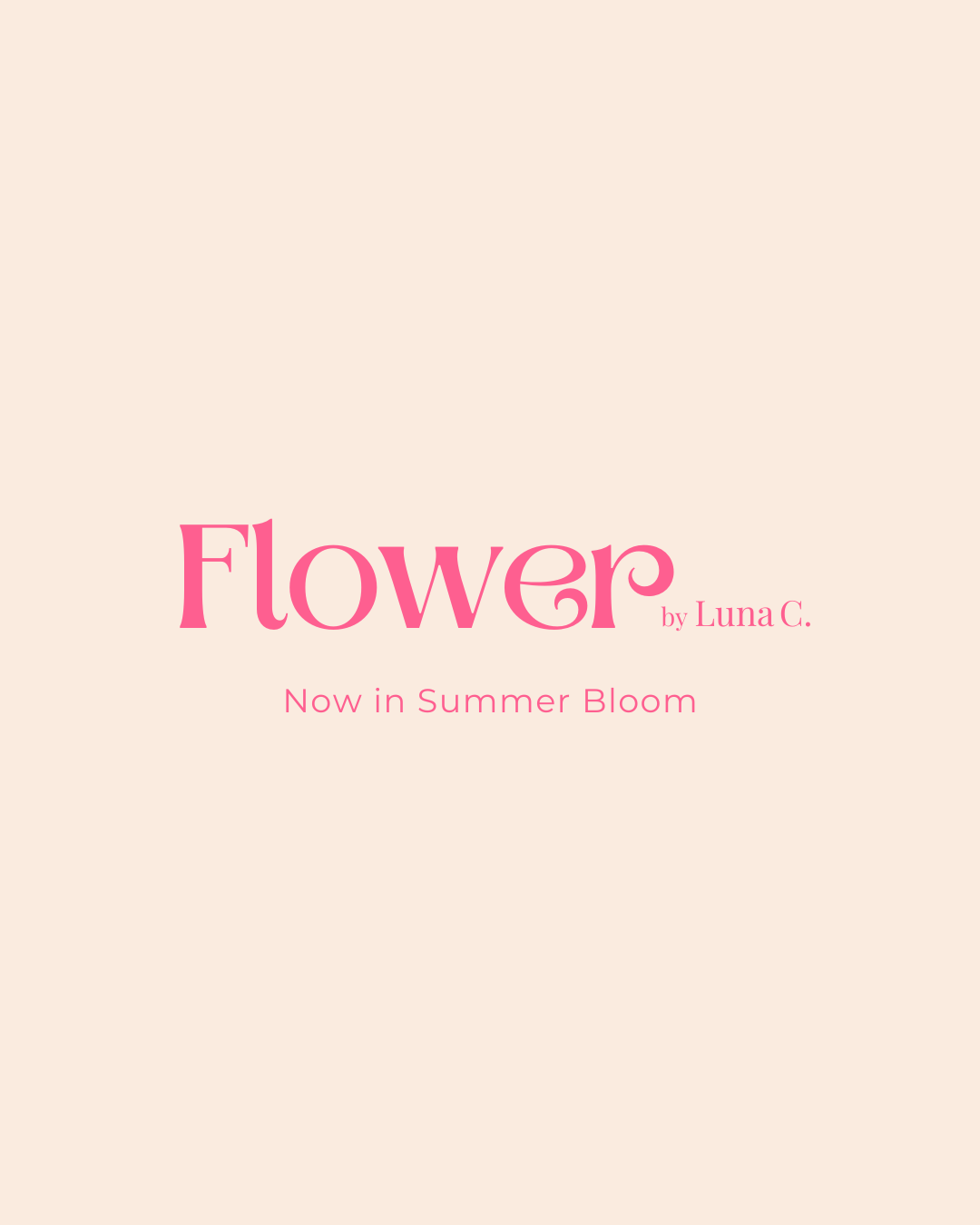 FLOWER by Luna C. Summer Bloom Aqua Blue Abstract Hot Pink Double-Layer Ruffle Scrunchie