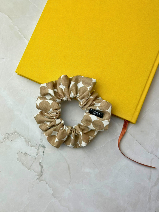 Vintage Beige Ball Regular Size Scrunchie