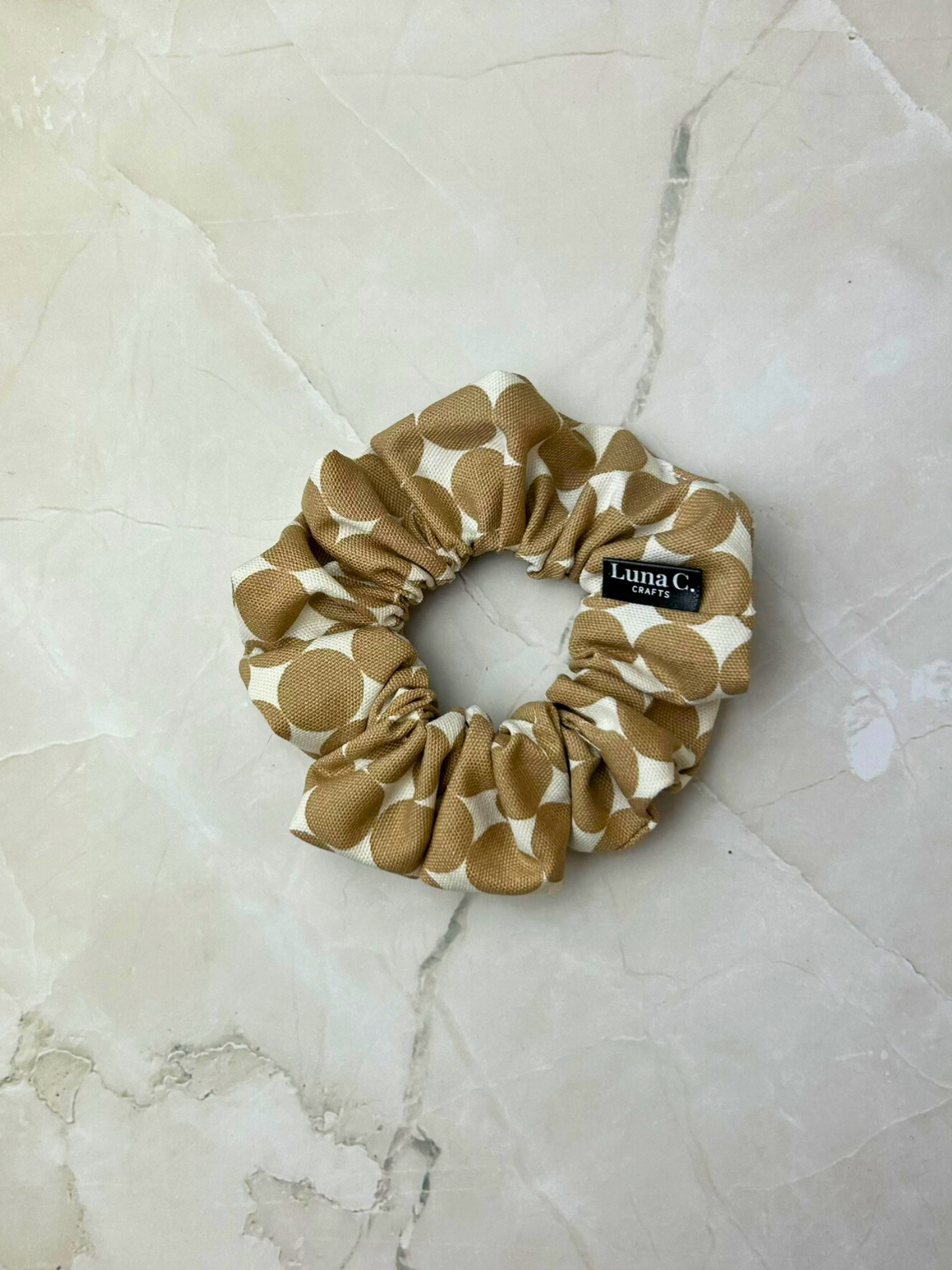 Vintage Beige Ball Regular Size Scrunchie