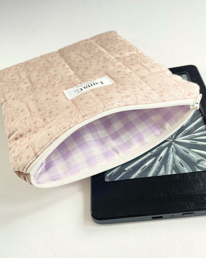 Blush Pink Cherry Blossom Zippered Kindle Sleeve