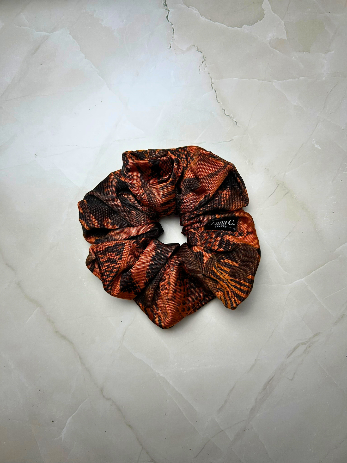 Orange Jersey Regular Size Scrunchie