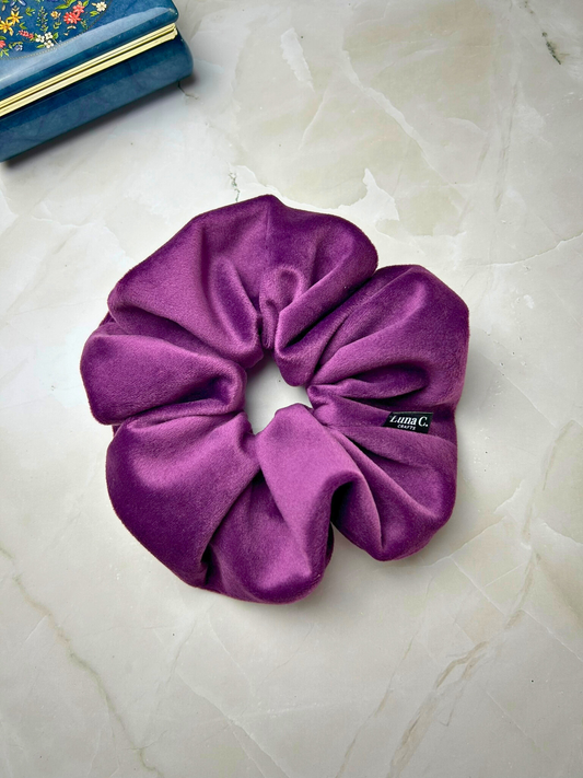 Purple Velvet Oversize Scrunchie