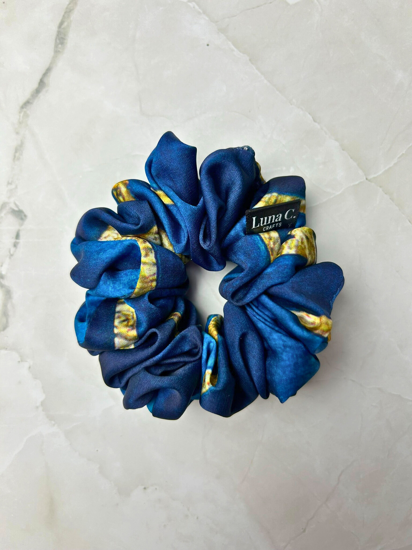 Blue Luxury Scrunchie