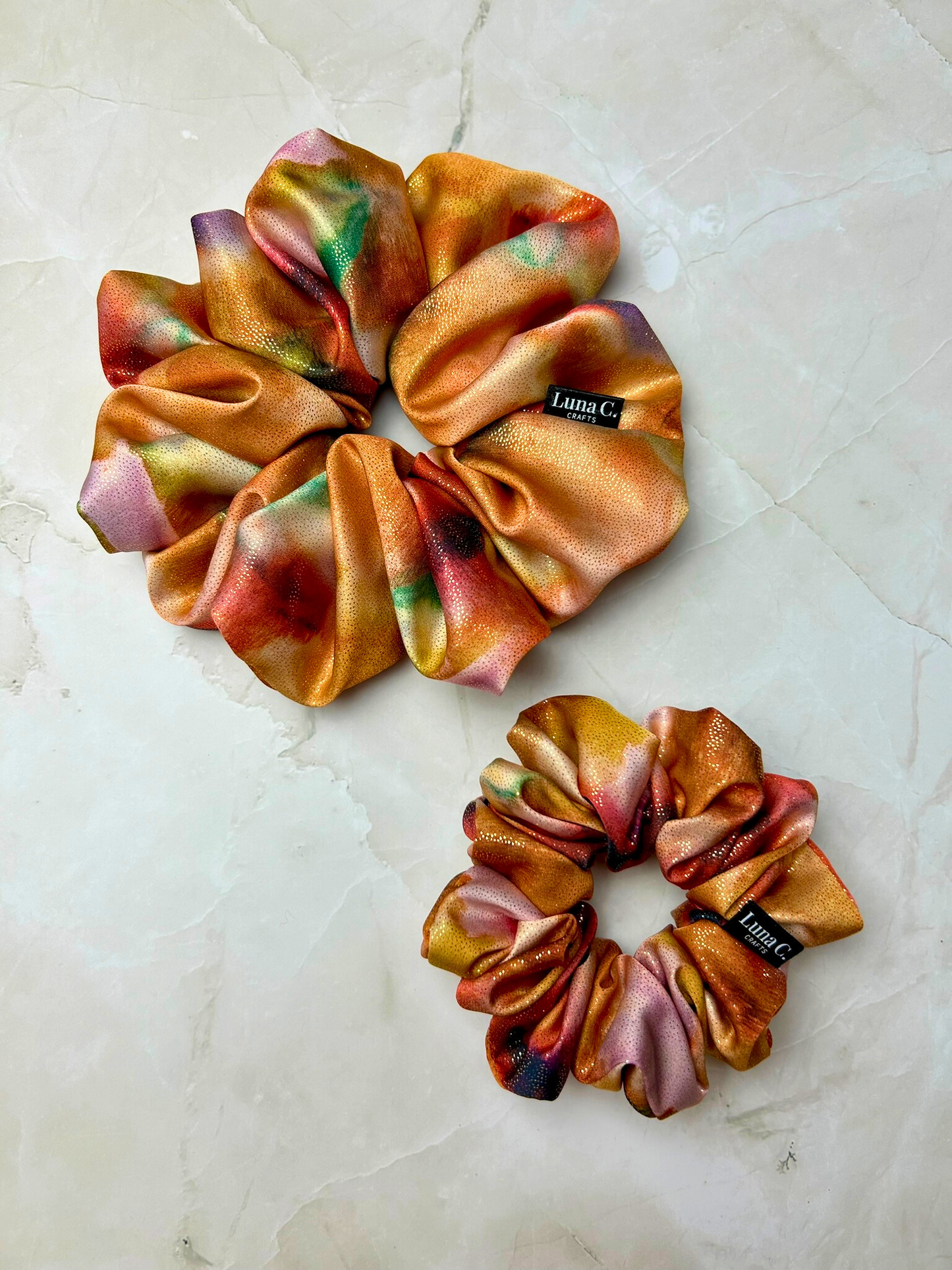 Orange Iridescent Scrunchie