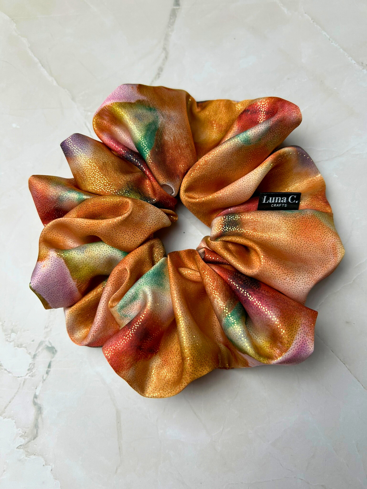 Orange Iridescent Scrunchie