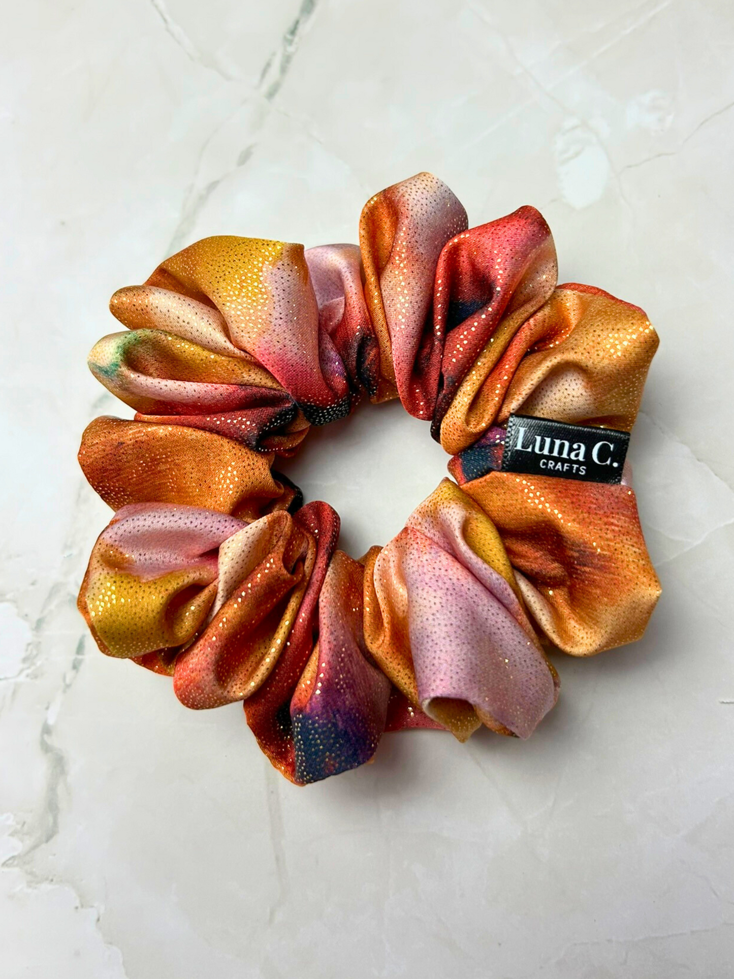 Orange Iridescent Scrunchie