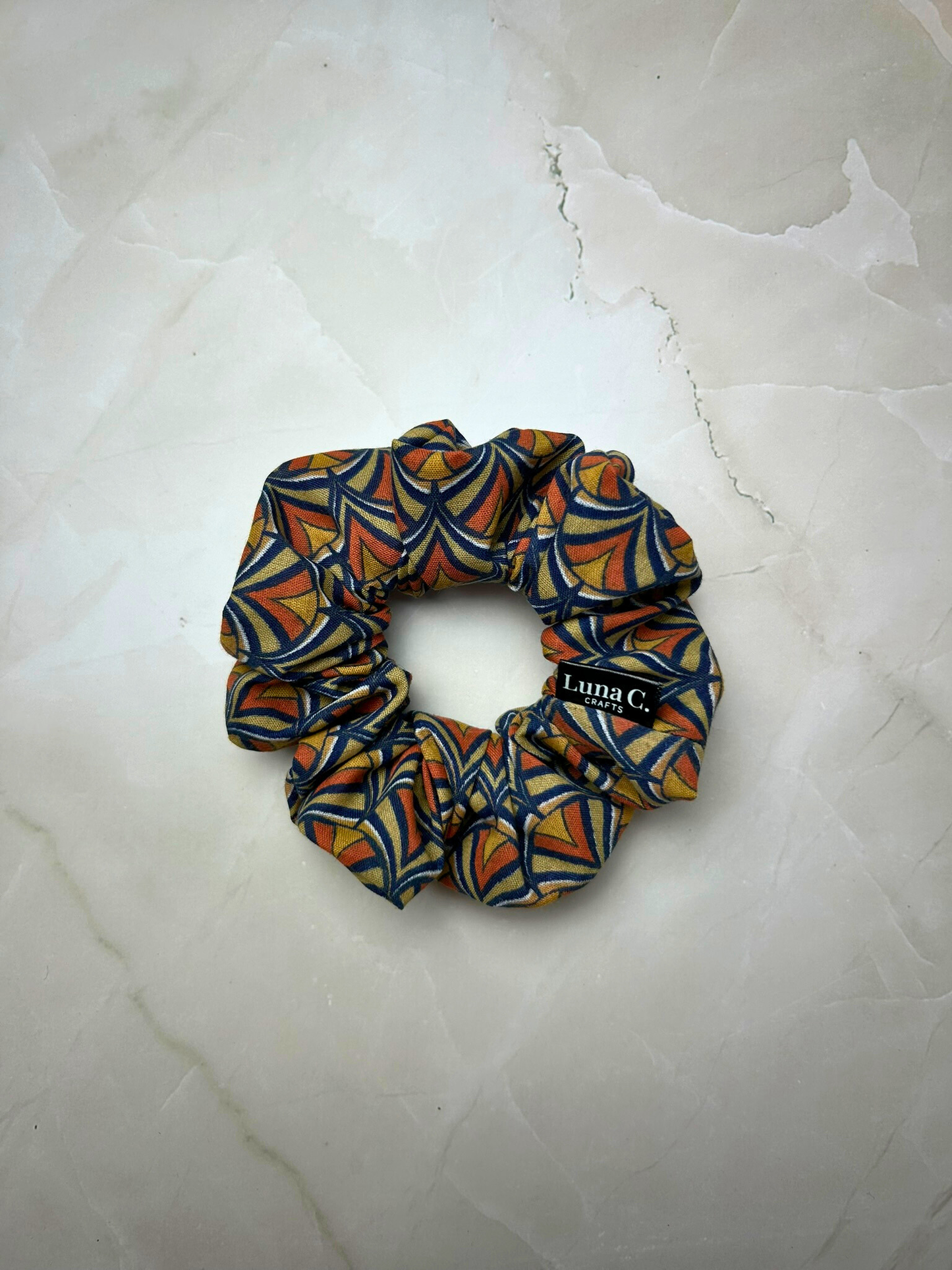 Orange Vintage Style Regular Size Scrunchie